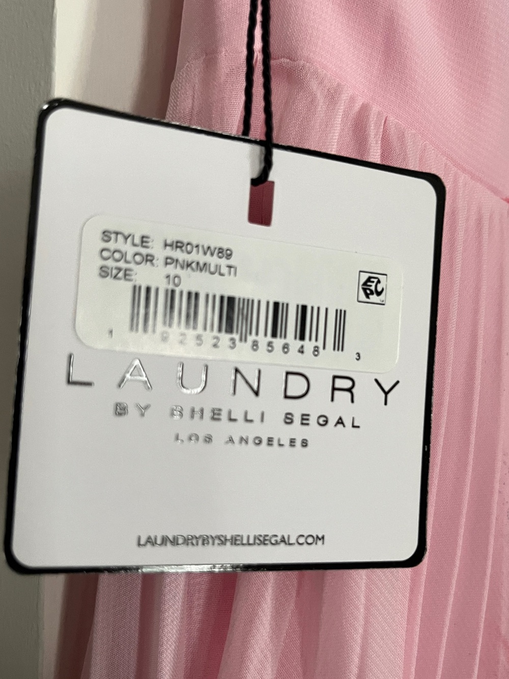 NWT Laundry by Shelli Segal Watercolor Pleated Chiffon Maxi Dress - Picture 4 of 4
